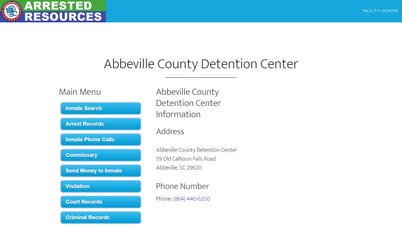 Abbeville County Detention Center - Inmate Search - Abbeville, SC